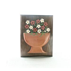 Nail Art, 3D Wall Art Flowers, Flower Power Vintage Hand Painted, Retro Kitsch